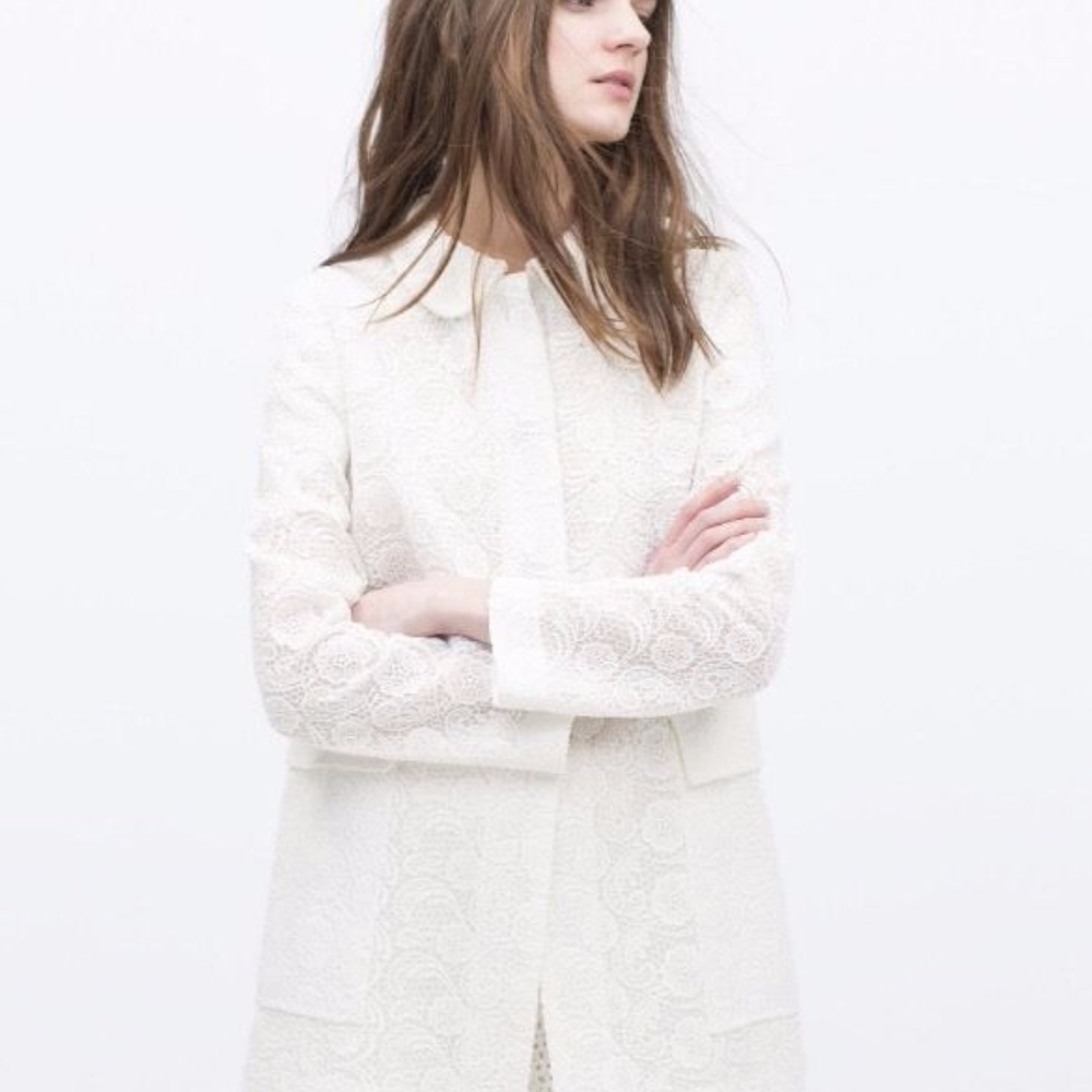 ZARA White Lace Coat | Jacket